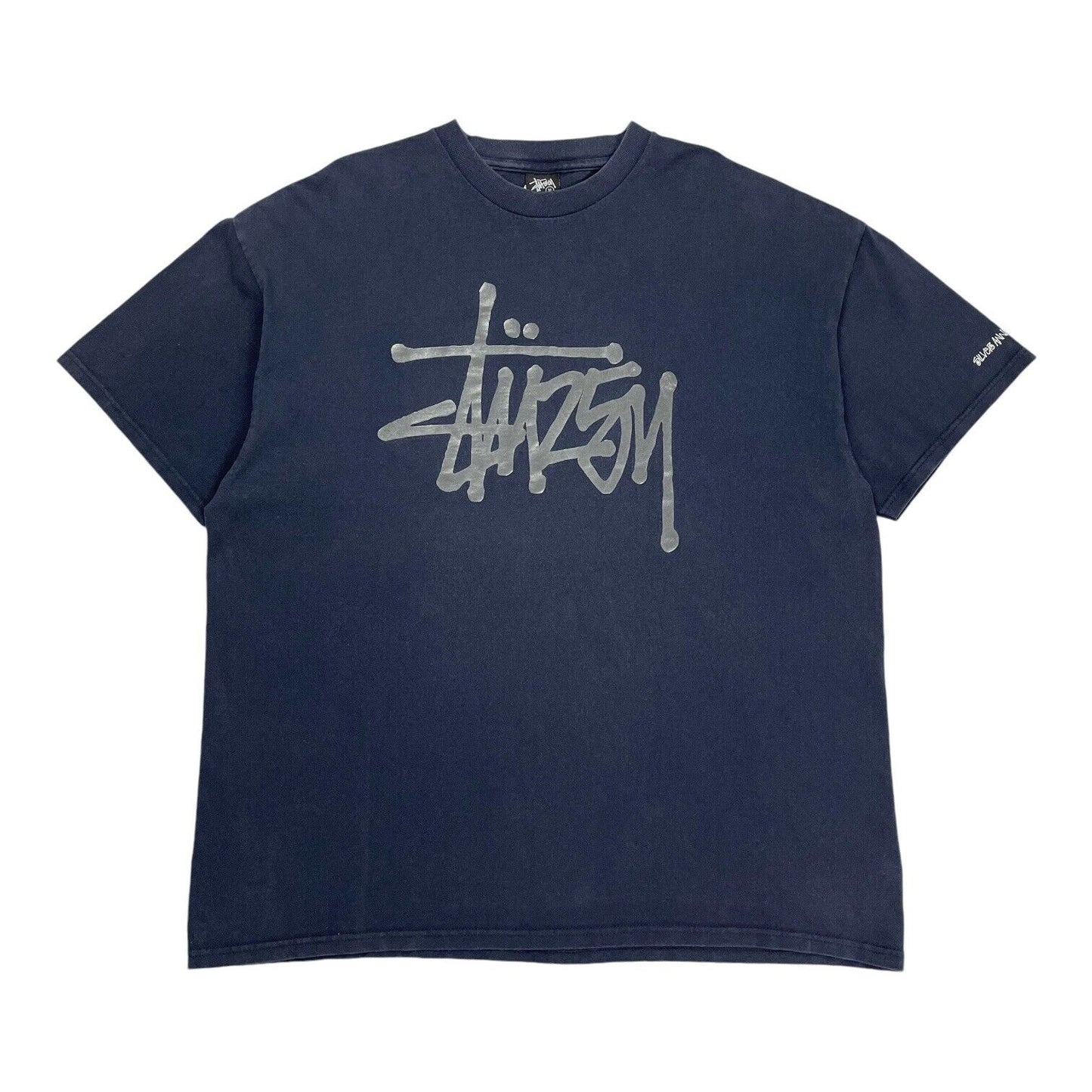 Vintage Stussy 25th Anniversary T-Shirt, Size XL | Large, Navy