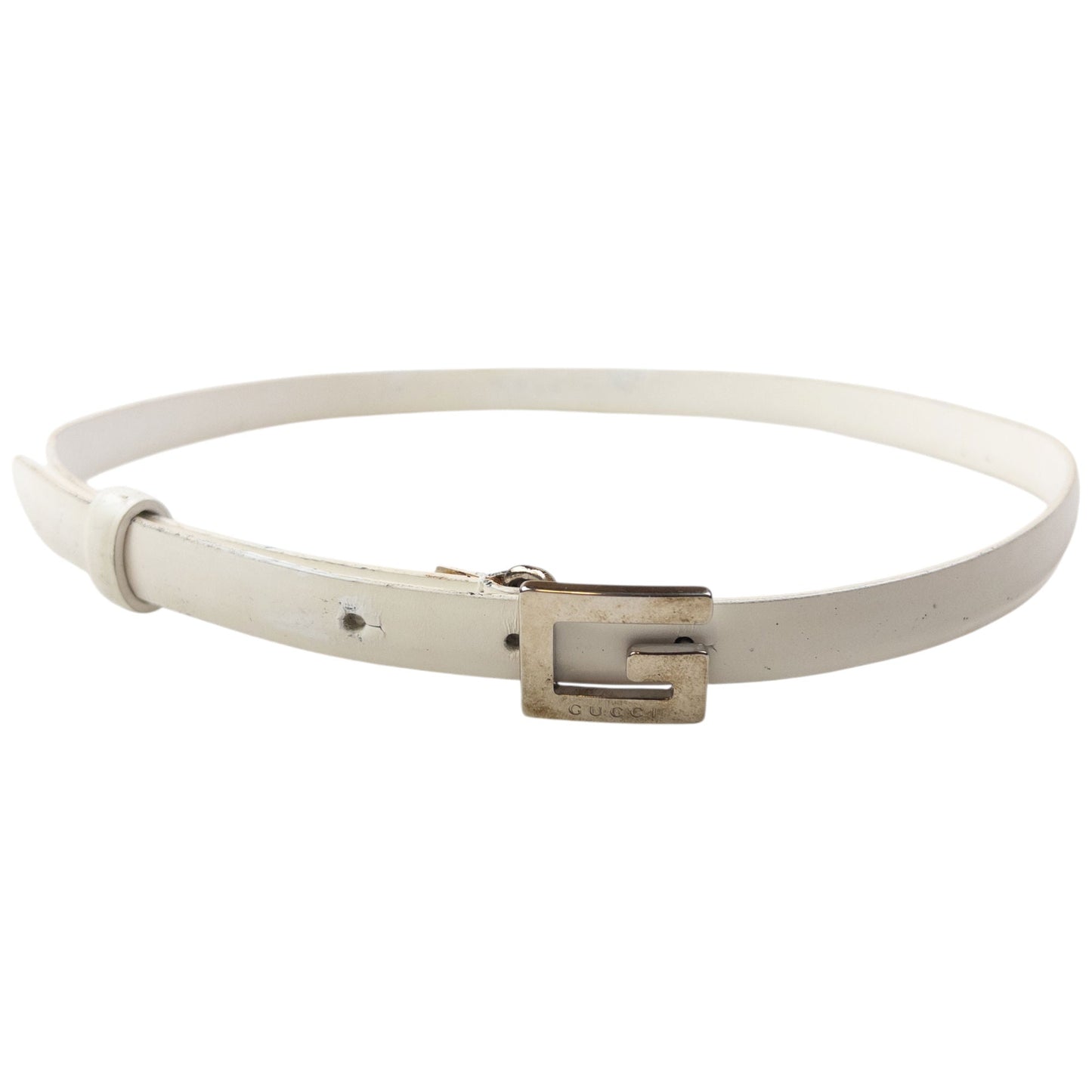 Vintage 2000s Gucci Leather Belt Size W24 | O/S, White