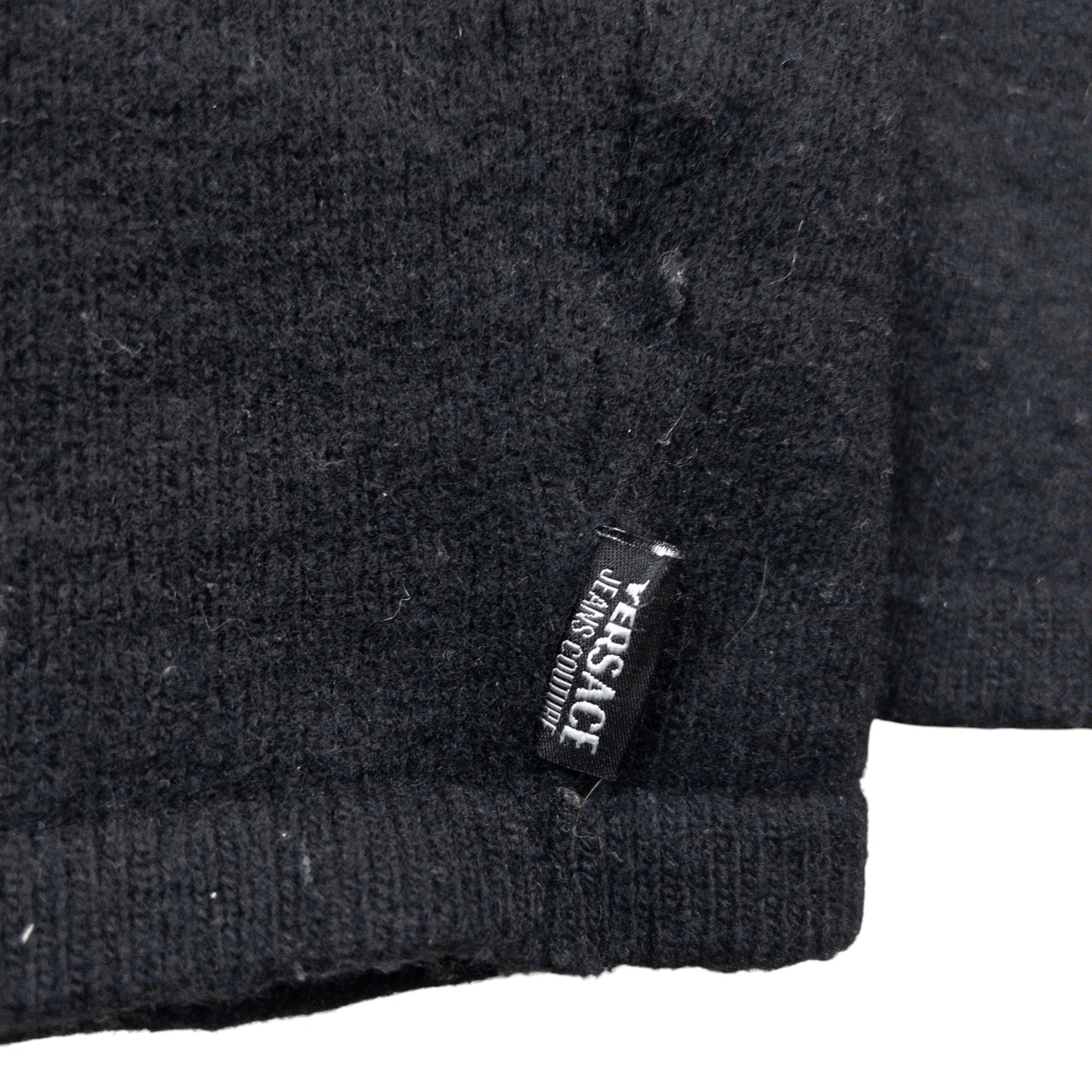 Vintage 2000s Versace Jeans Couture Wool Jumper Womens Size M | Medium, Black