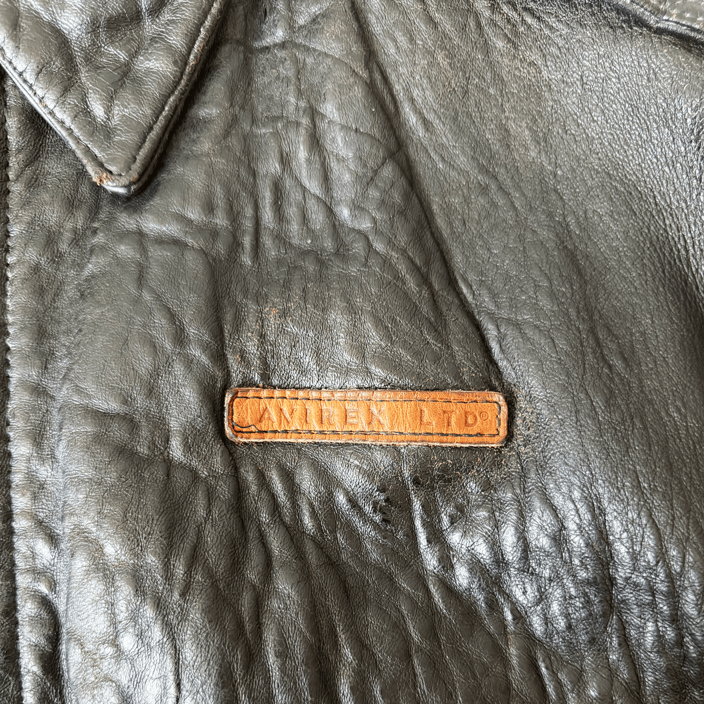 Avirex 1990 'Alpha Jet' A2 Leather Flight Jacket - L | Large, Red