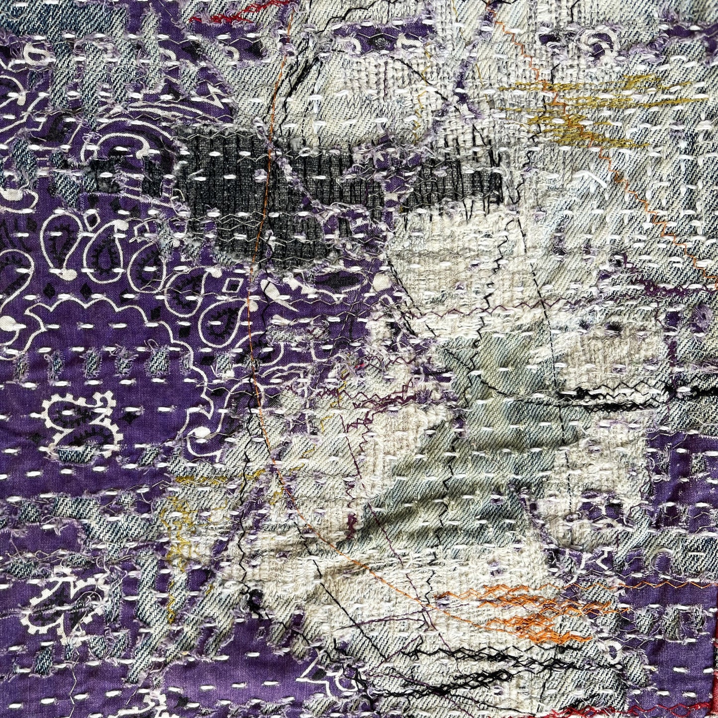 Boro Bandana Sashiko Distressed Jeans - W30"