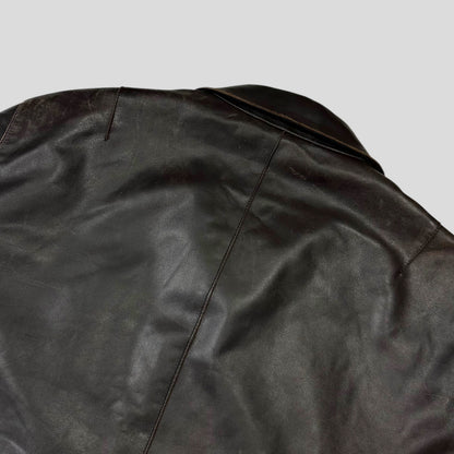 Neil Barrett AW00 Leather Moto Backpack Jacket - M/L | O/S, Brown
