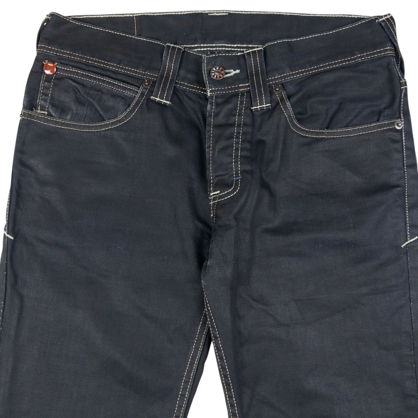 Vintage Puma X Evisu Double Gull Japanese Denim Jeans Size W32