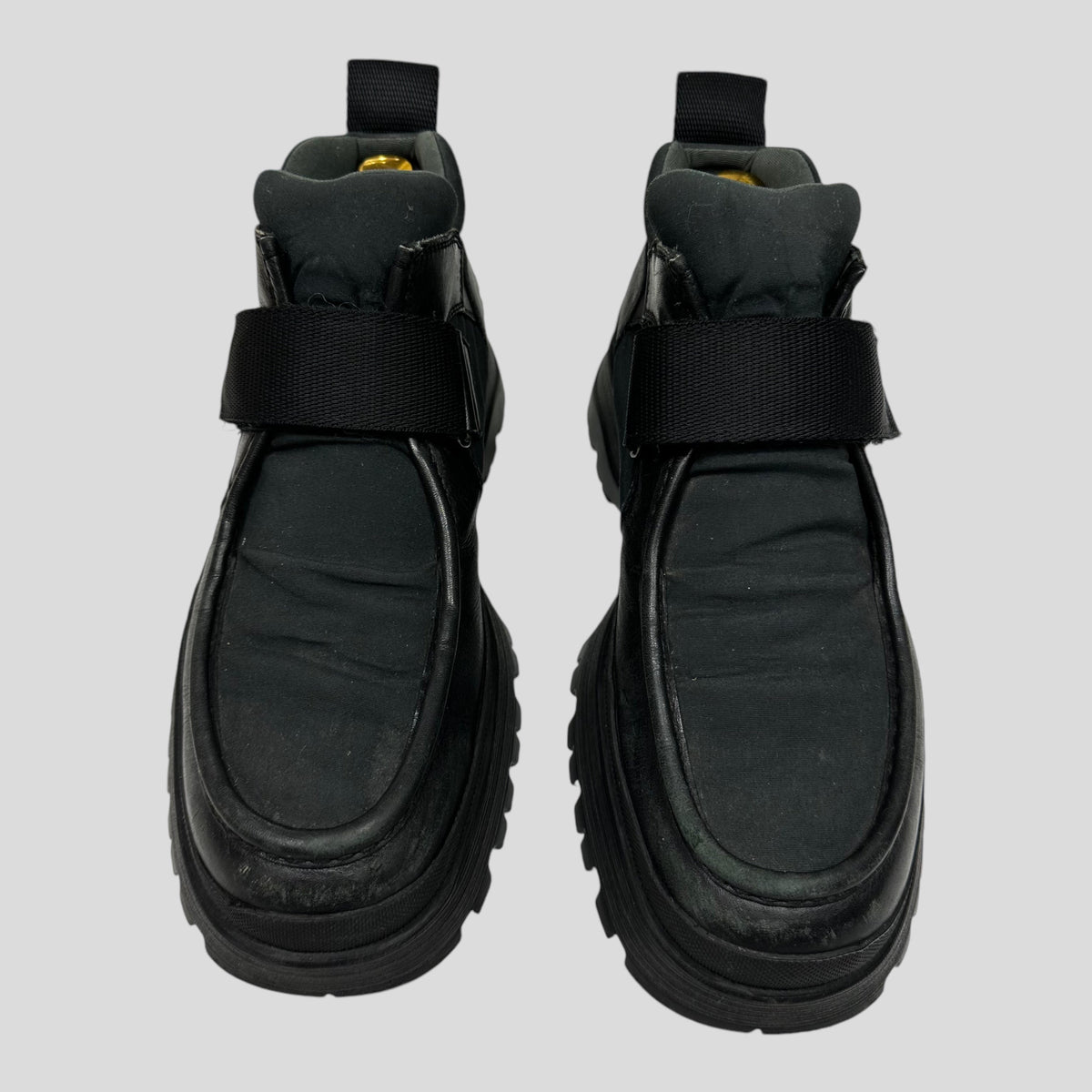 Prada 00’s Leather Low Combat Strap Boots - UK8/8.5 | O/S, Black