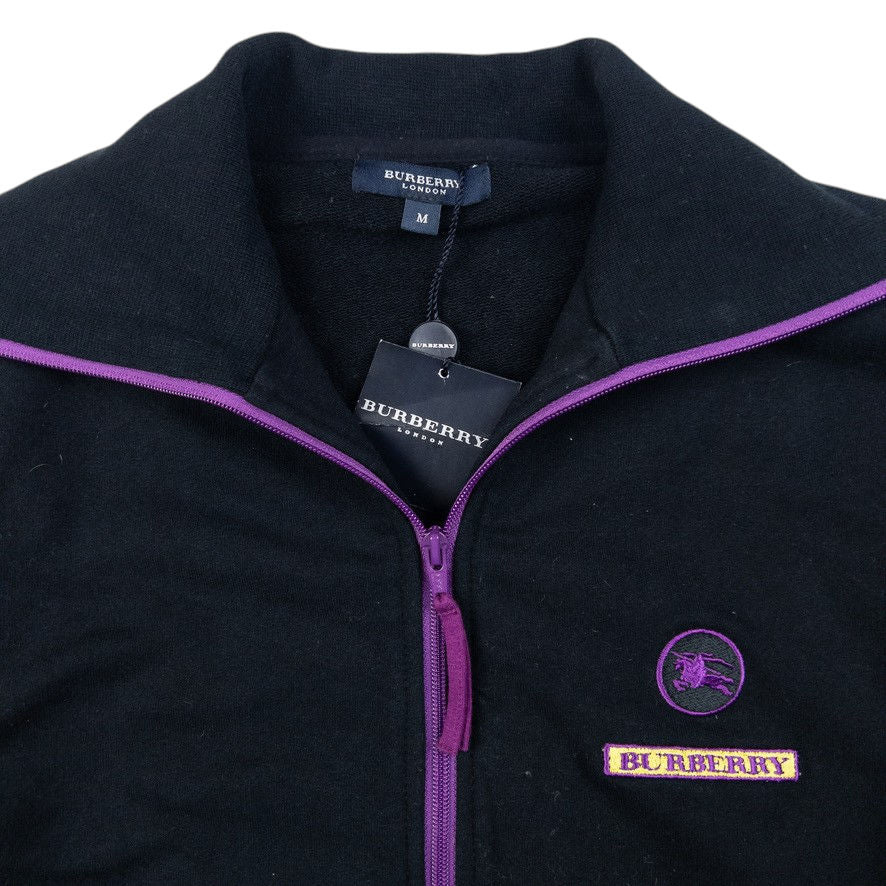 Vintage Burberry Zip Up Sweatshirt Womens Size S
