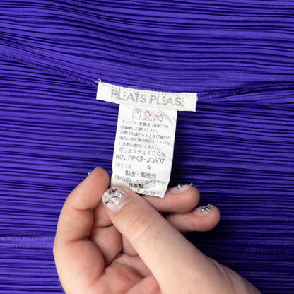 Vintage 90s Pleats Please By Issey Miyake Pleated Cardigan Womens Size M | Medium, Purple