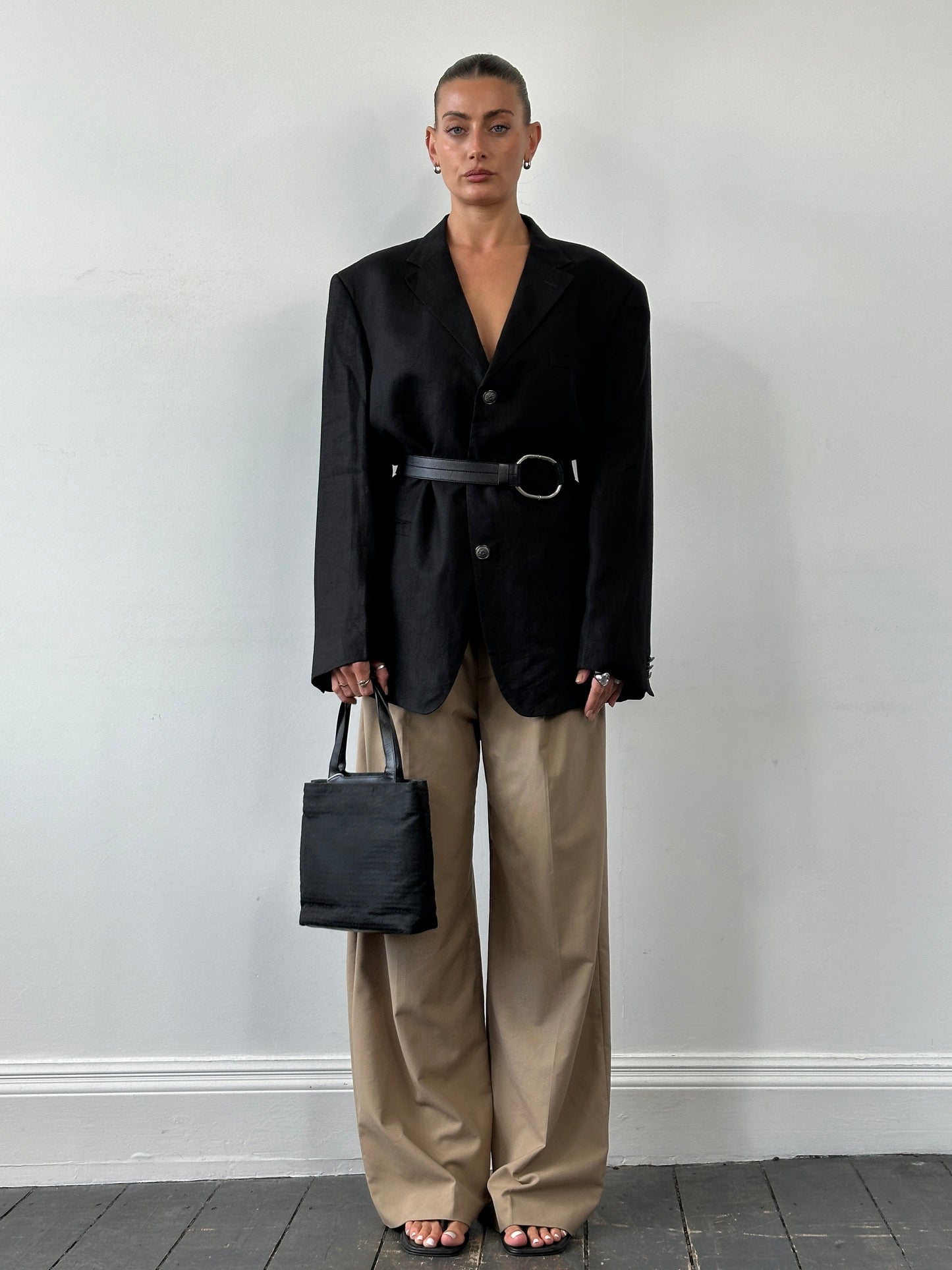 Versace Classic V2 Bespoke Button Pure Linen Single Breasted Blazer - 46R/XL