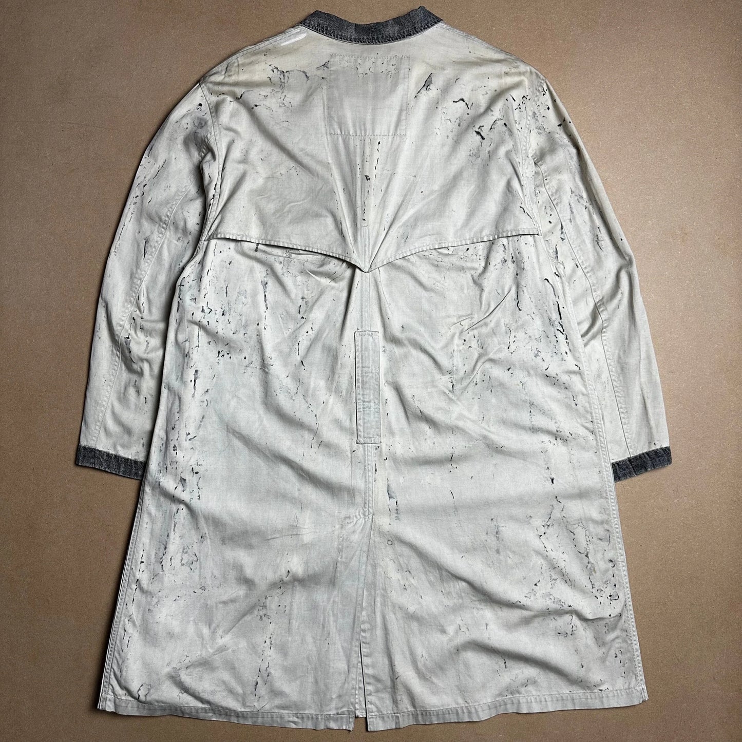 S/S 1985 Light Grey Raso Gommato Marina Rain Coat