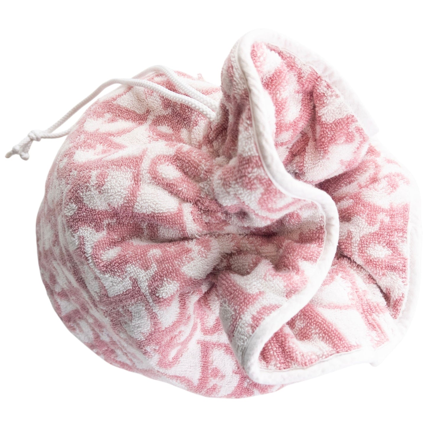 Vintage 2000s Dior Monogram Terry Cloth Drawstring Bag