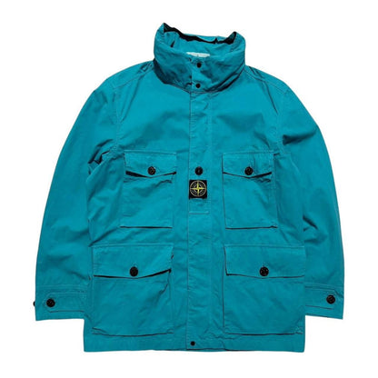 Stone Island Cotton Cordura Field Jacket | Large, Turquoise