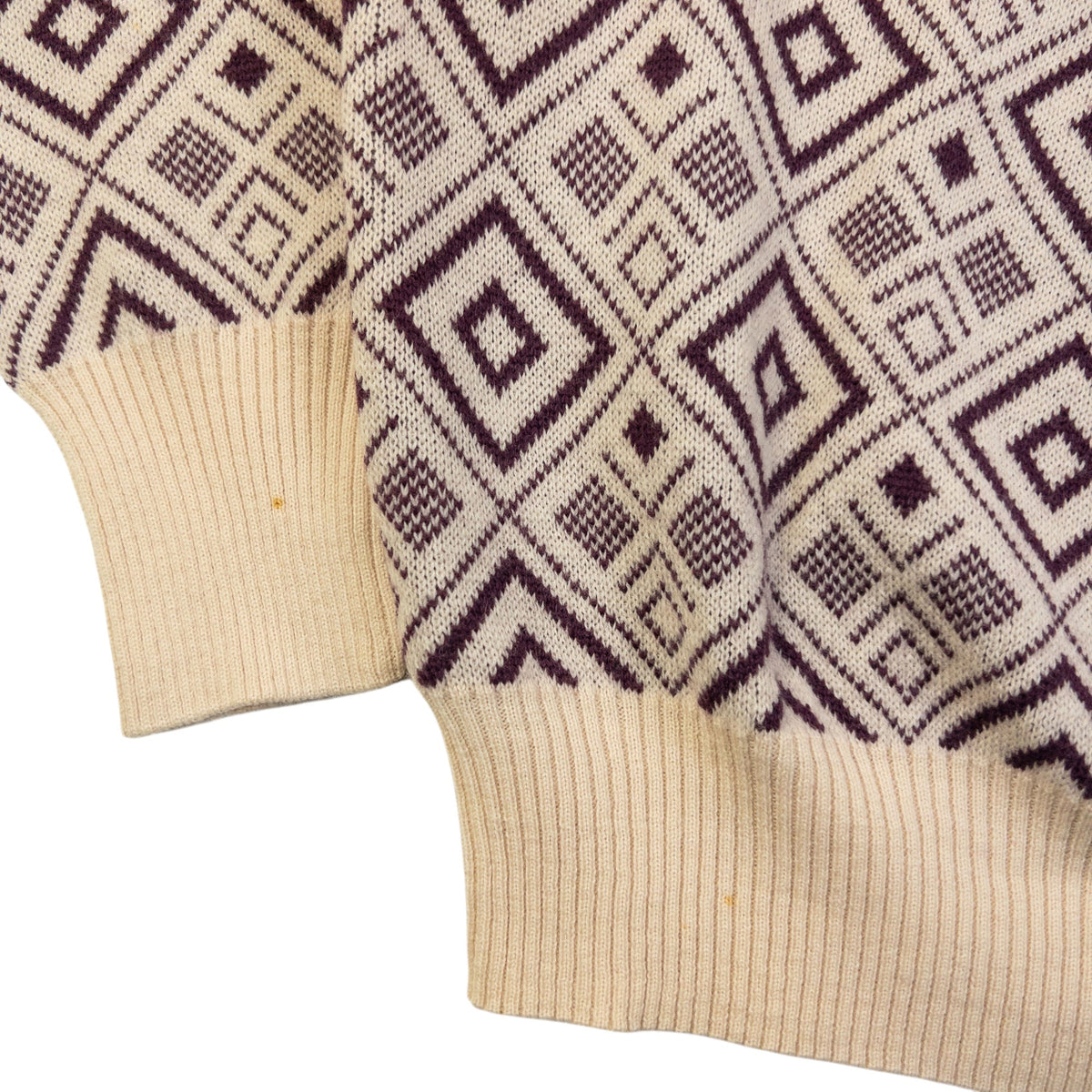 Vintage 80sYSL Yves Saint Laurent Pattern Wool Knit Jumper Size S | Small, Multicoloured