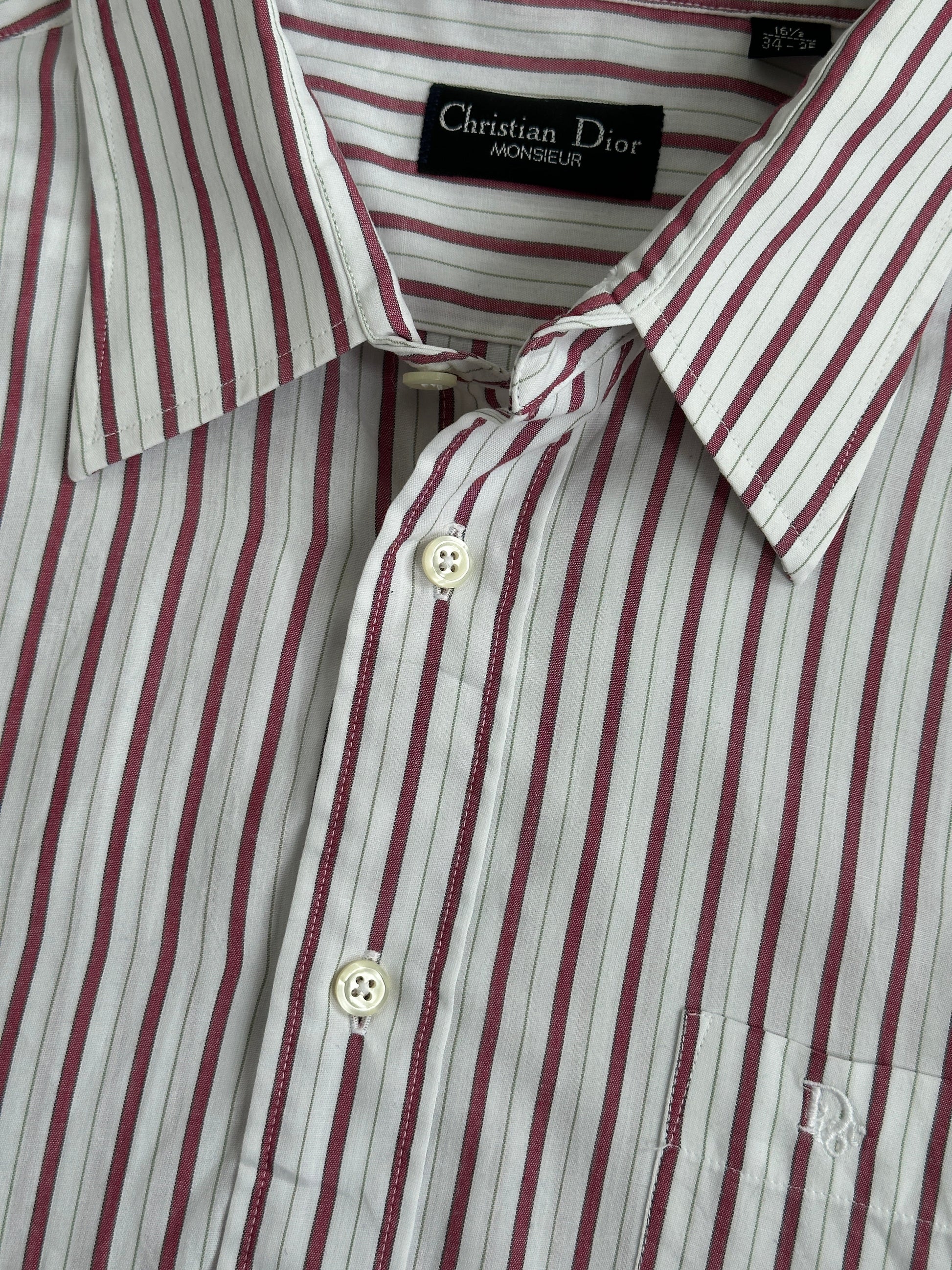 Christian Dior Monsieur 1990s Pure Cotton Striped Shirt - L-XL