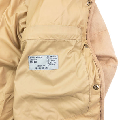 Vintage 90s Moncler Button Up Cashmere Puffer Jacket Size M | Medium, Beige