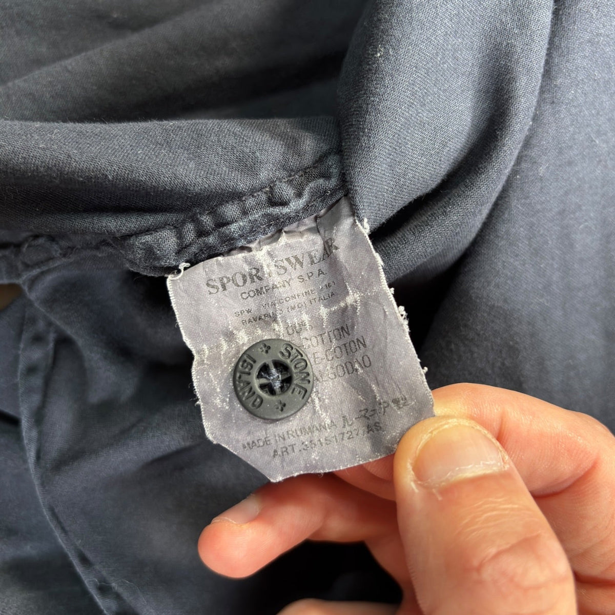 Stone Island 2001 Cotton Shirt XXL | XXL, Navy