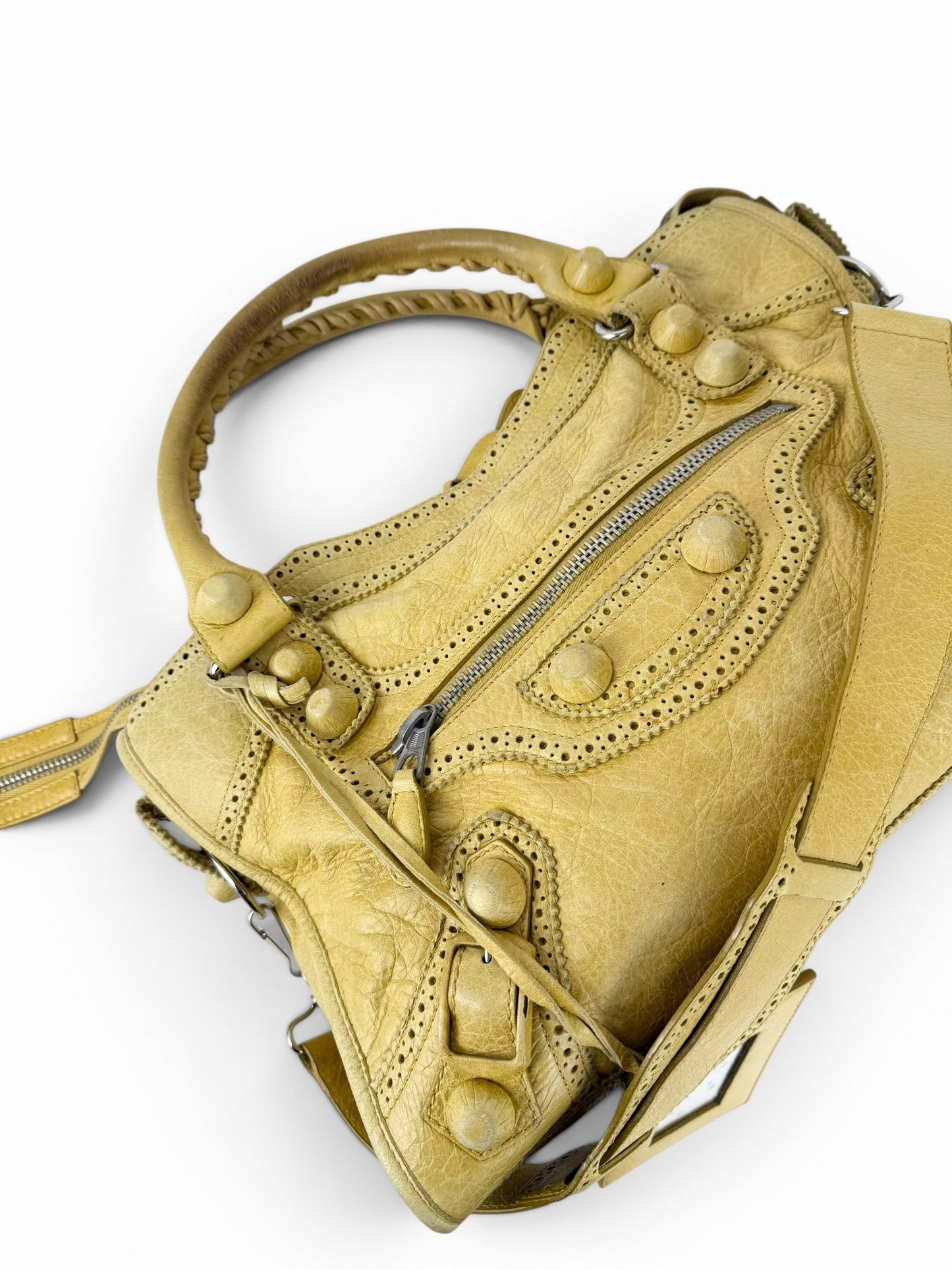 2010 Balenciaga Giant City Punching Hole 2Way Handbag | O/S, Silver