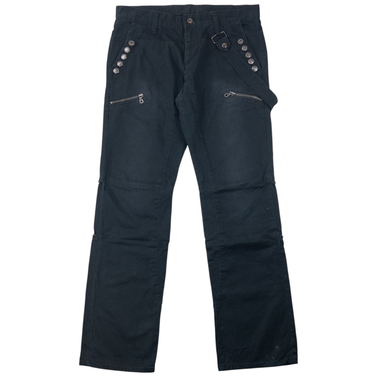Vintage 2000s PPFM Zip Leg Trousers Size W34 | W34, Black