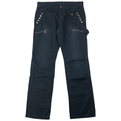 Vintage 2000s PPFM Zip Leg Trousers Size W34 | W34, Black