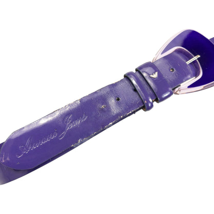 Vintage 2000s Armani Jeans Leather Belt Size L | Large, Purple