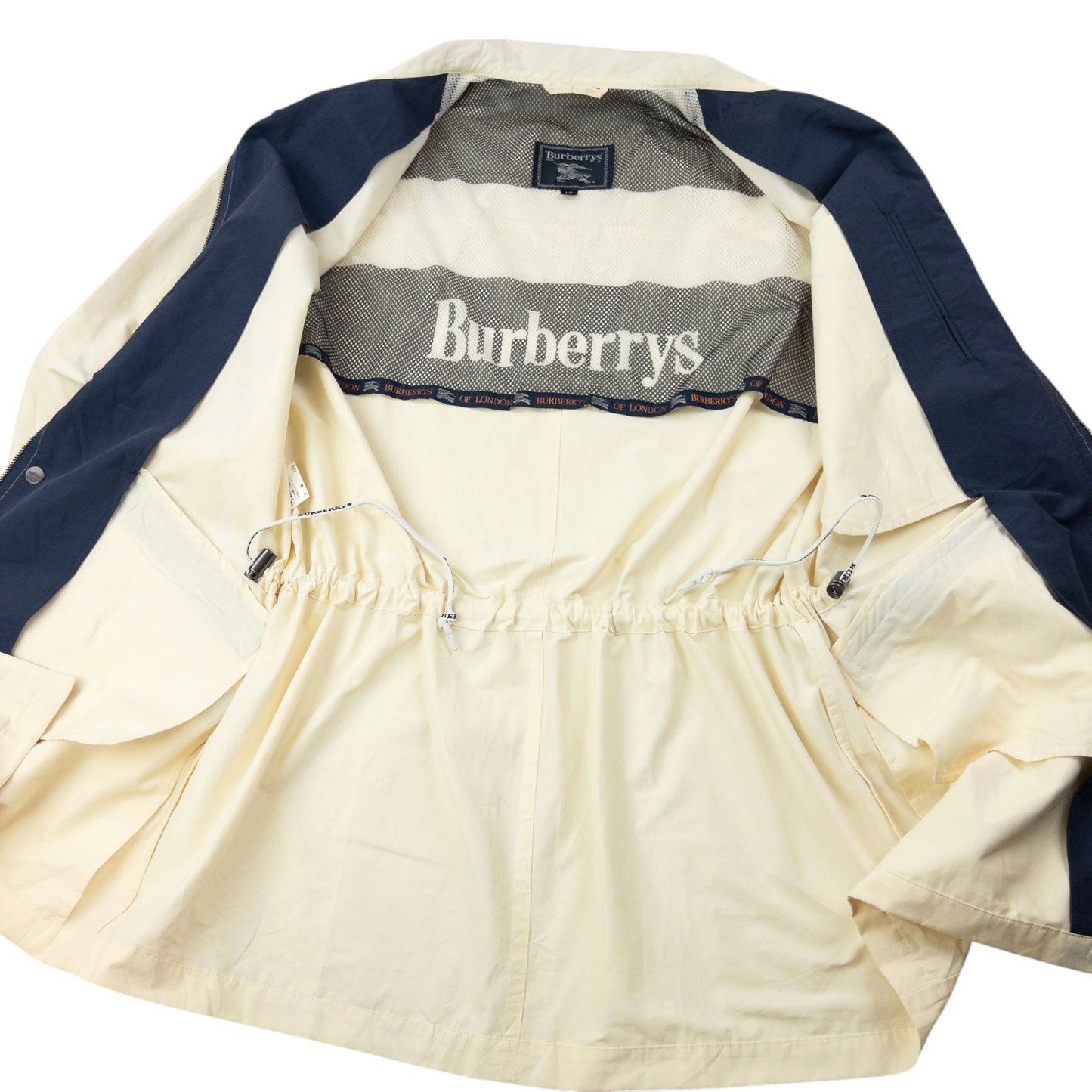 Vintage 90s Burberry Zip Up Jacket Size L | Large, Cream