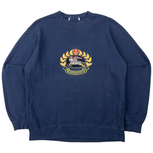 Vintage Burberry Embroidered Sweatshirt Size M