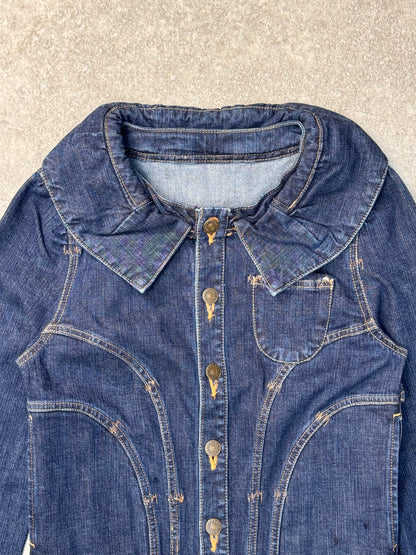 Tsumori Chisato Enlarged Collar Cropped Denim Jacket