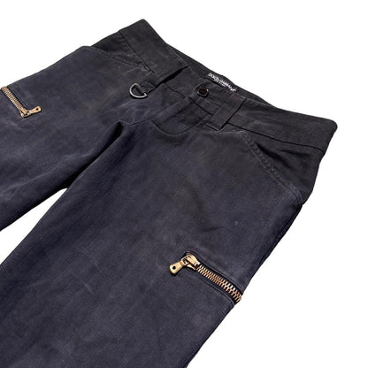 2000s Dolce Gabbana Bondage Strap Jeans Trousers - Known Source