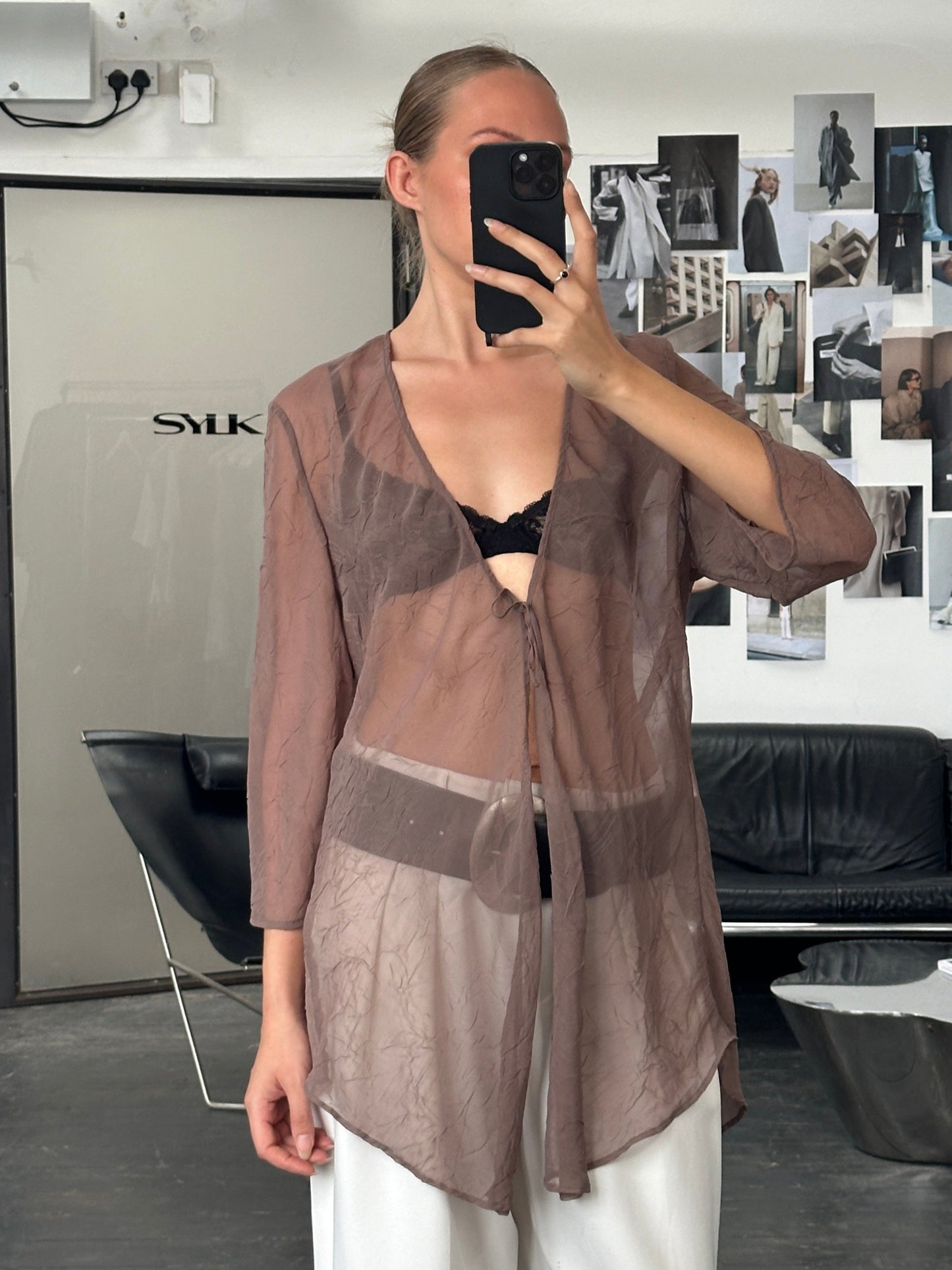 Italian Vintage 1990s Sheer Kaftan - M