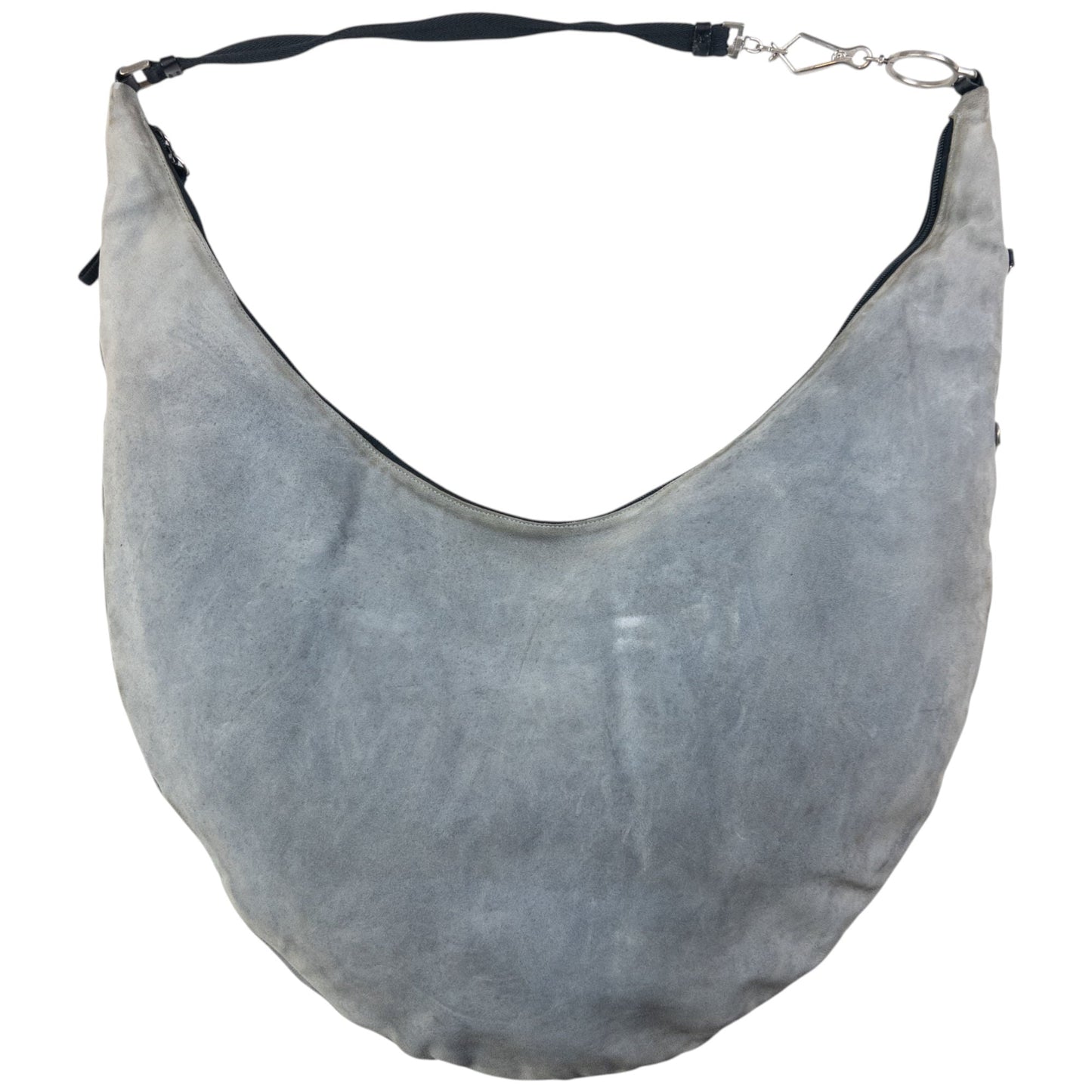 Vintage Prada Suede Crescent Shoulder Bag