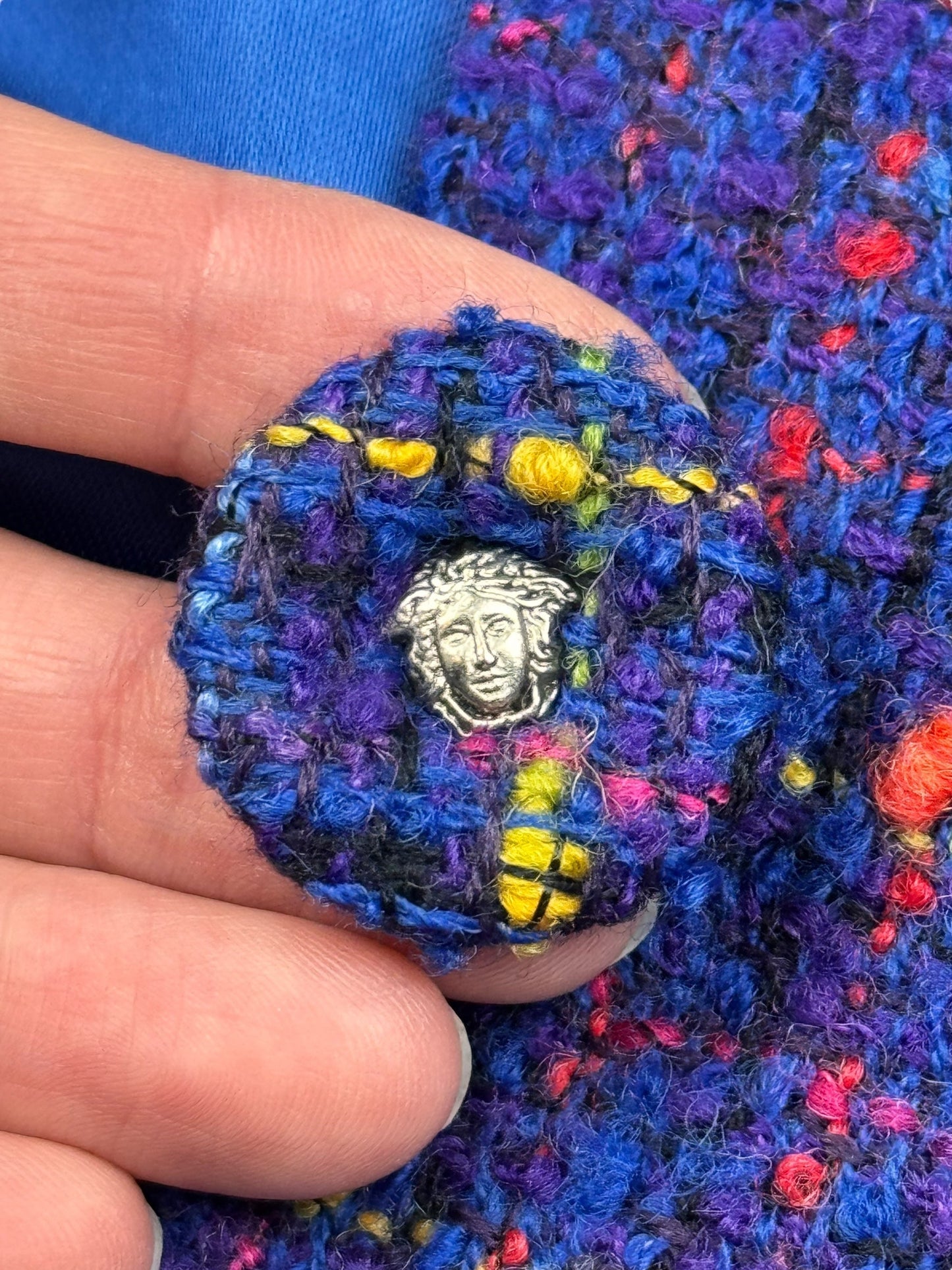 Versace early 1990s boucle skirt suit