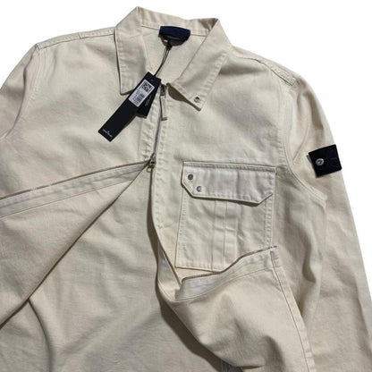 Stone Island Denim Research Overshirt | XXL, Off-white