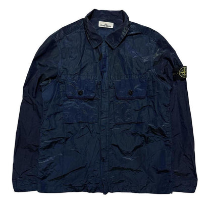 Stone Island Nylon Weft Overshirt | XL, Navy