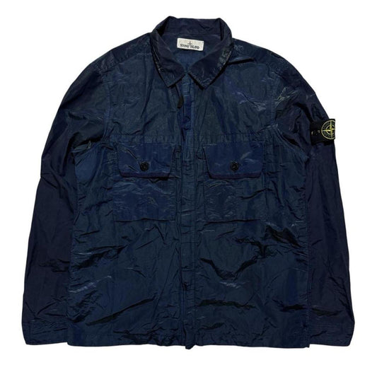 Stone Island Nylon Weft Overshirt | XL, Navy