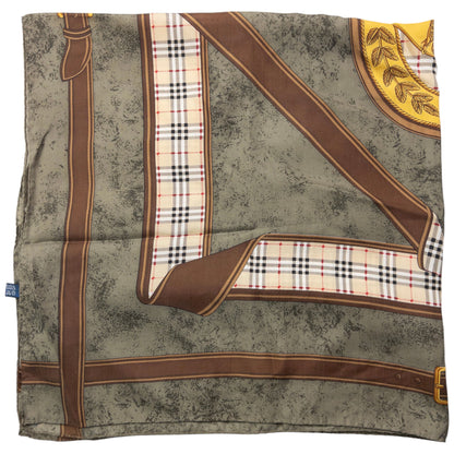 Vintage Burberry Nova Check Silk Scarf