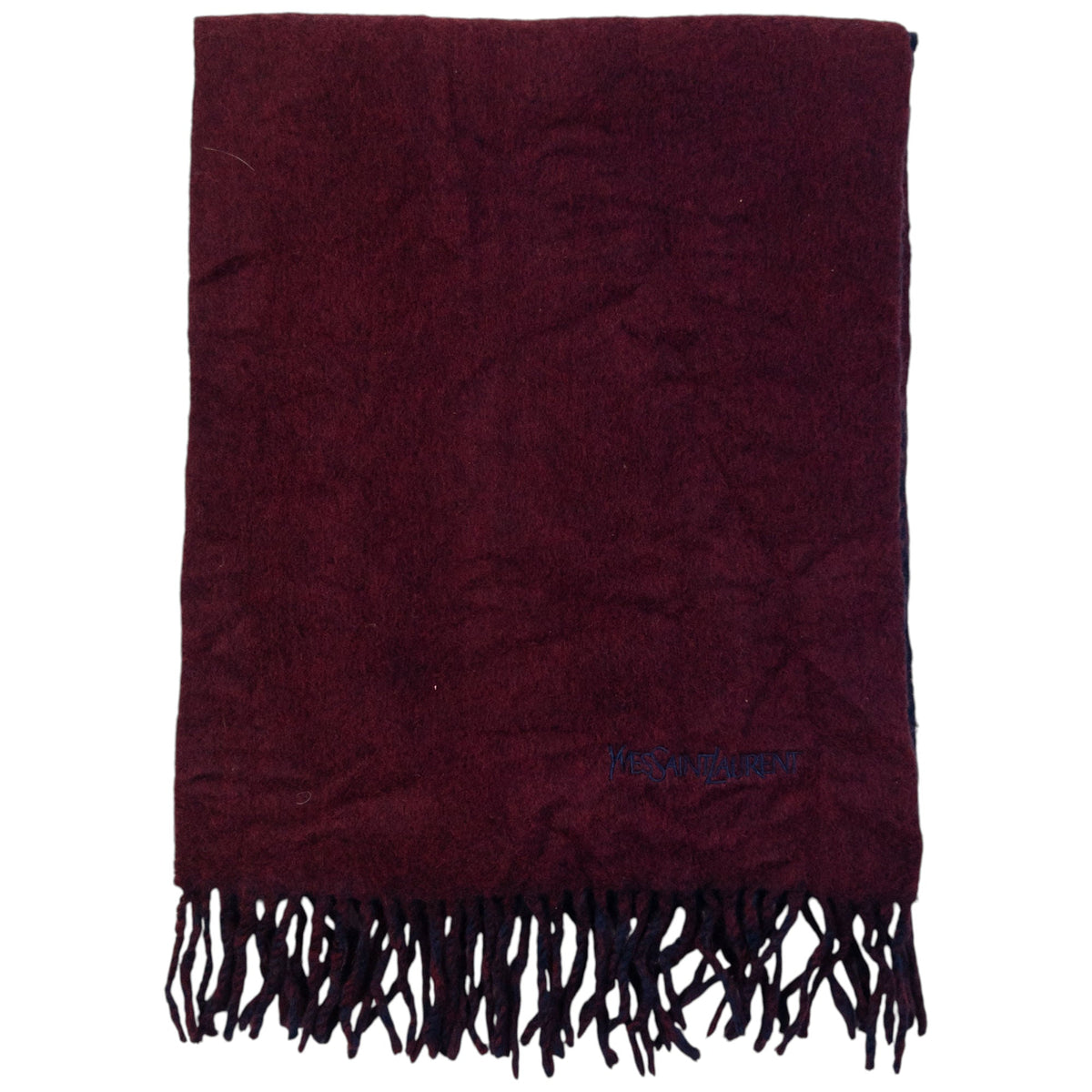 Vintage 90s YSL Yves Saint Laurent Wool Tassel Scarf | O/S, Multicoloured