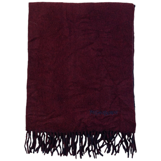 Vintage 90s YSL Yves Saint Laurent Wool Tassel Scarf | O/S, Multicoloured