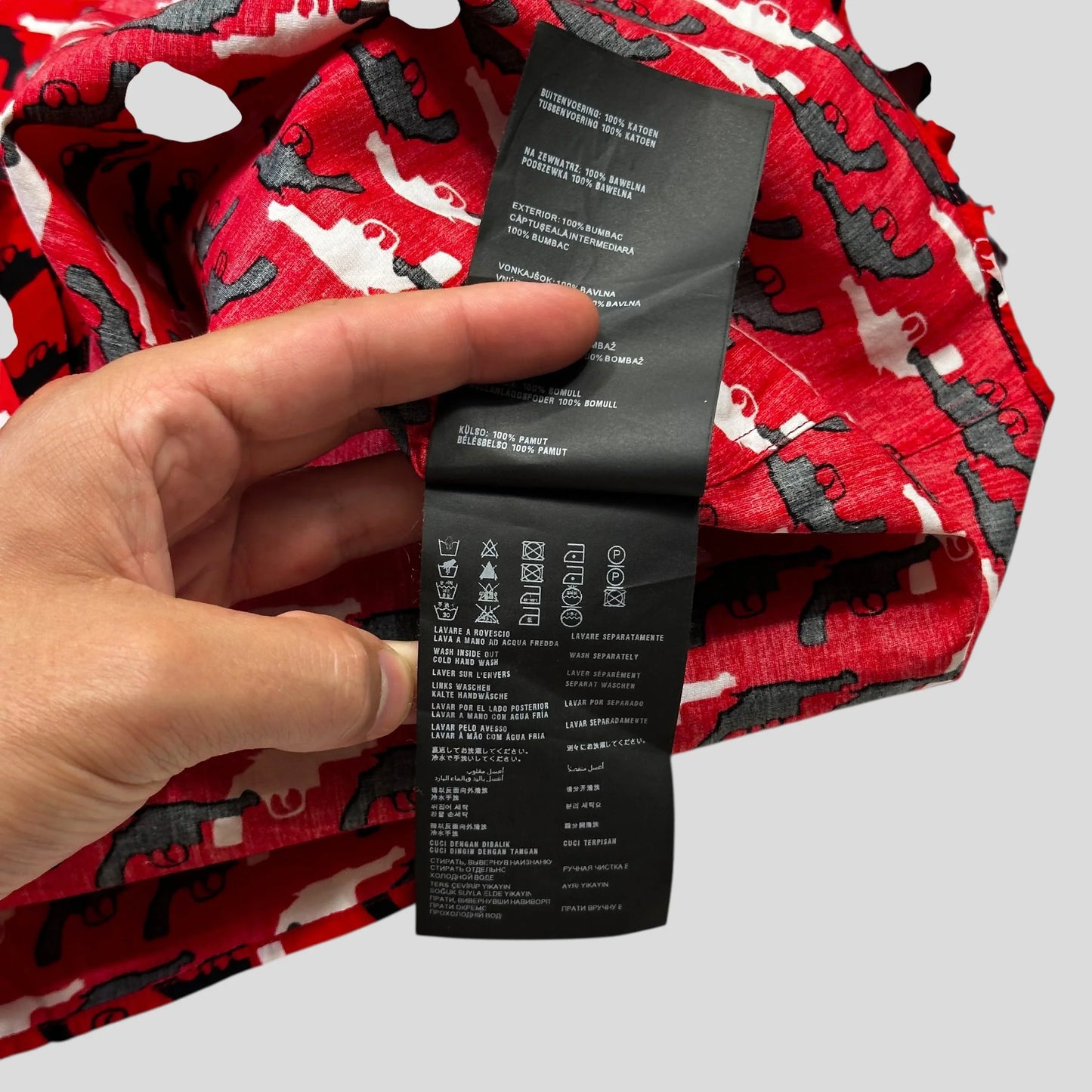 Prada Milano 2014 Revolver Gun Logo Shirt - M/L