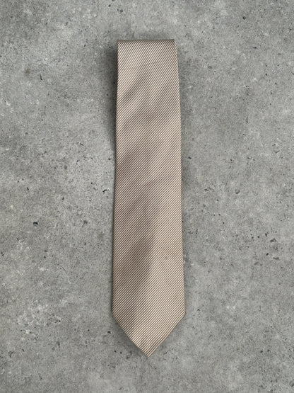 Vintage 2000s Diagonal Stripe Logo Tie