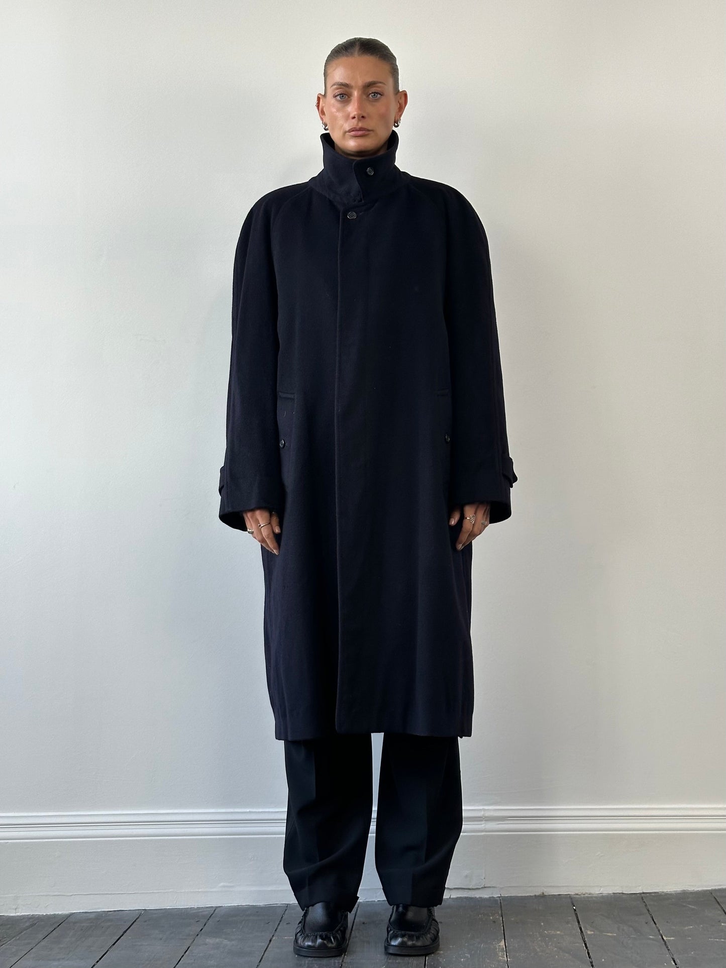 Burberry Pure Cashmere Concealed Placket Coat - XXL