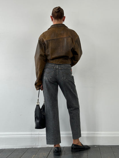 Italian Vintage 1990s High Waisted Straight Leg Denim Jeans - W28