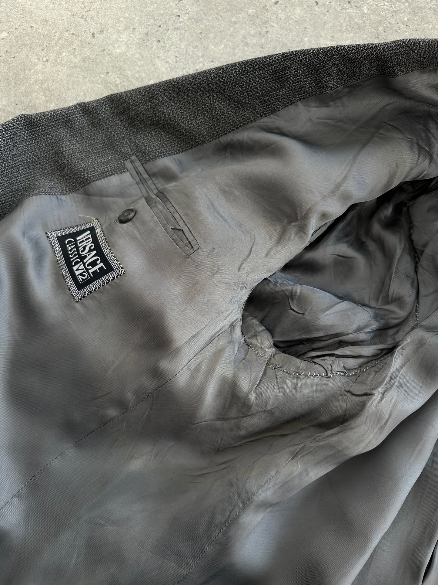 Versace Classic V2 90s Bespoke Button Double Breasted Blazer - 46R/XXL