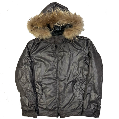 Takeo Kikuchi Reversible Puffer Jacket With Fur Hood ( L )