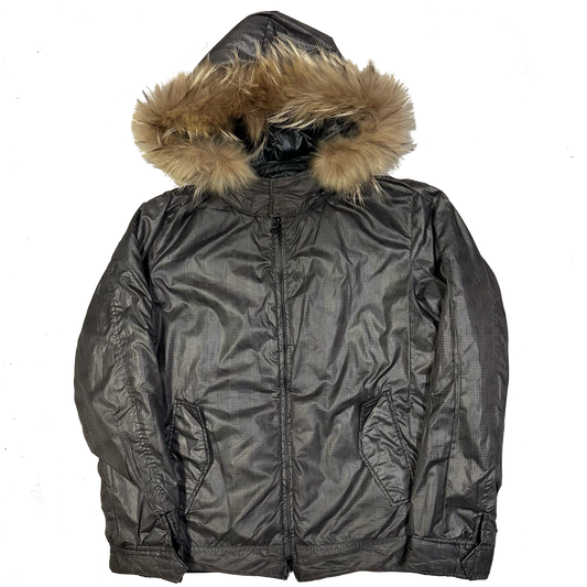 Takeo Kikuchi Reversible Puffer Jacket With Fur Hood ( L )