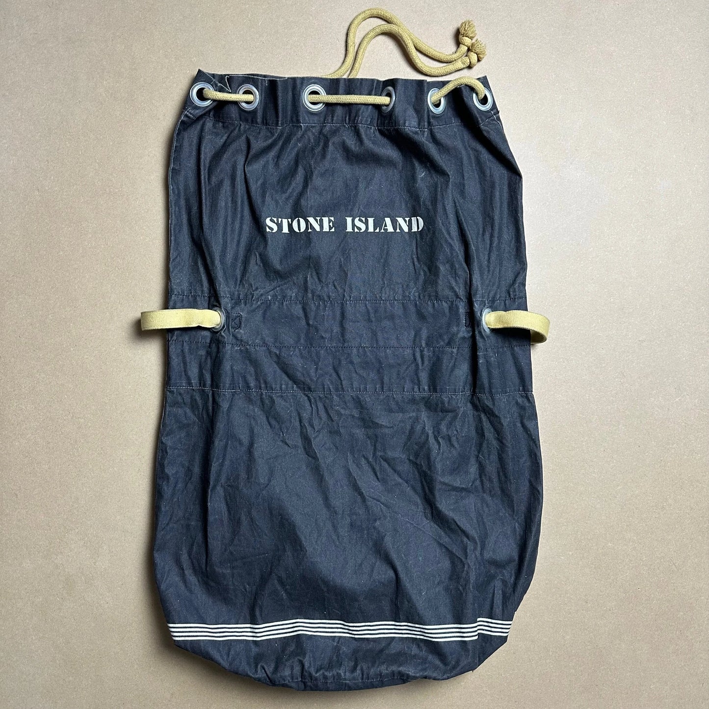 S/S 1986 Midnight Grey Sail Cloth Marina Duffle Sack