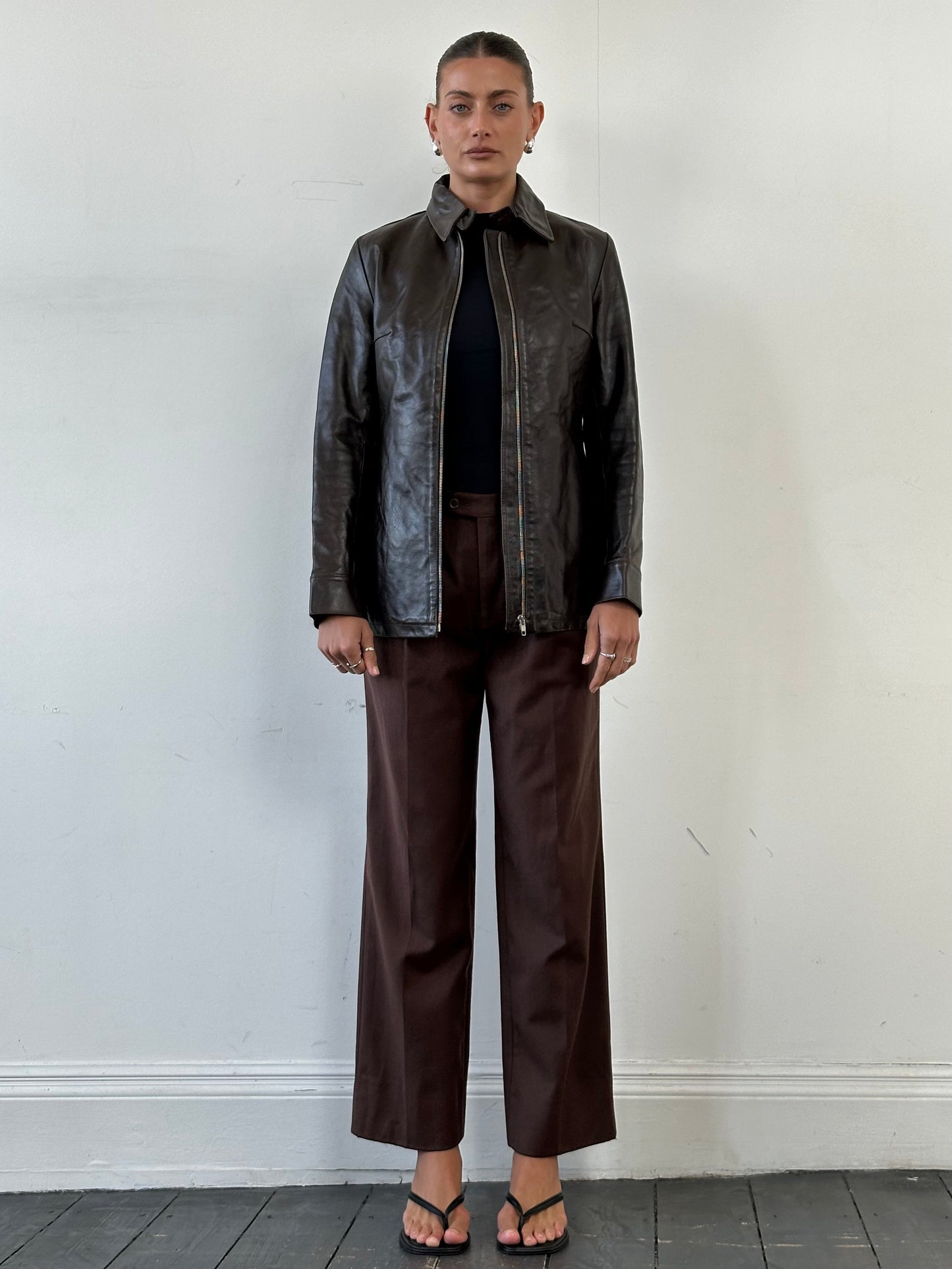 Italian Vintage Pure Brushed Wool  Trousers - W32