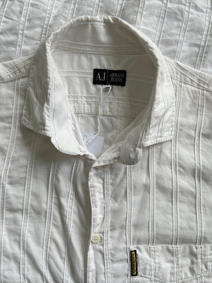 Armani Jeans Cotton Pintuck Shirt - M