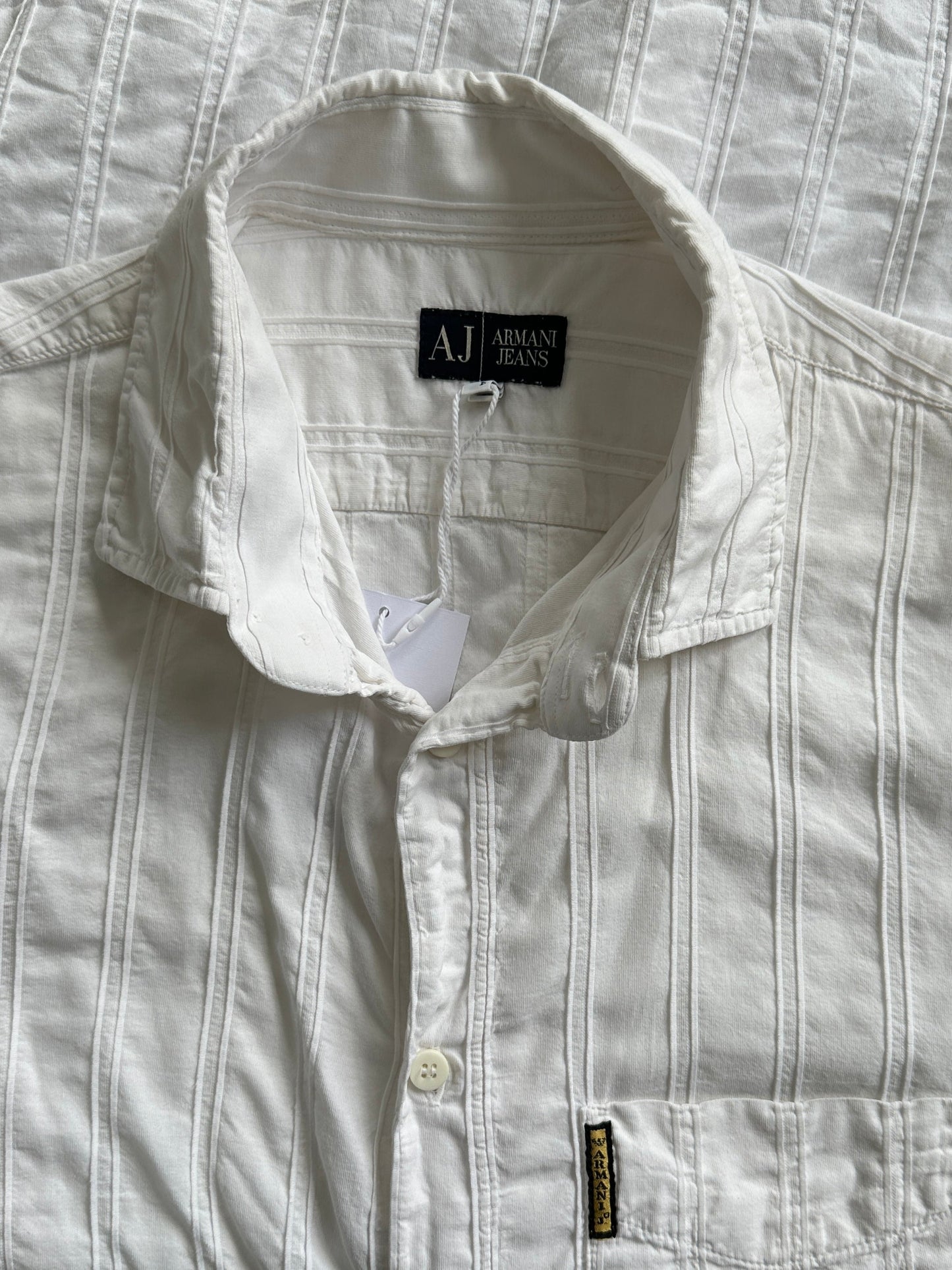 Armani Jeans Cotton Pintuck Shirt - M