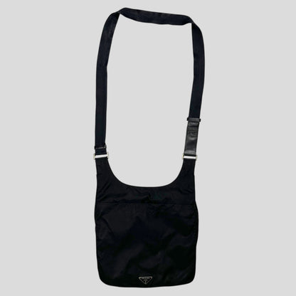 Prada Milano 00’s Nylon 3D Multipocket Crossbody Bag | O/S, Black