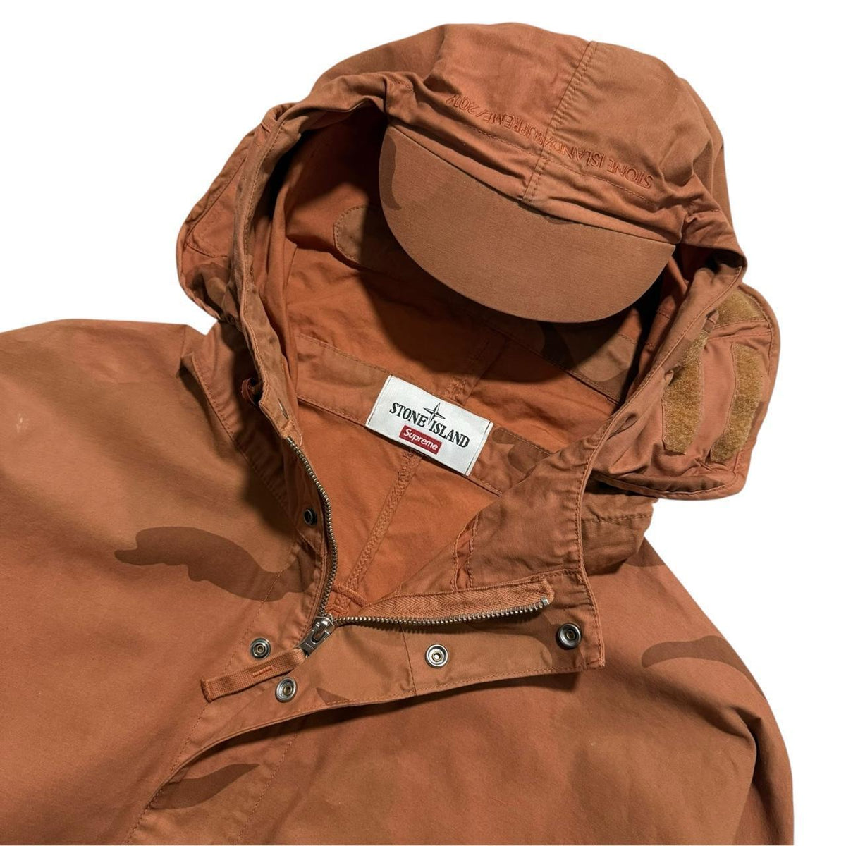 Stone Island Supreme 2019 Bushed Cotton Camo Riot Jacket | Small, Camo