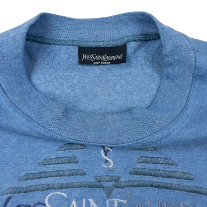 Vintage YSL Yves Saint Laurent Embroidered Sweatshirt Size S