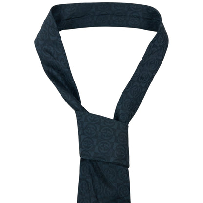 Vintage 2000s Gucci Monogram Silk Tie | O/S, Navy